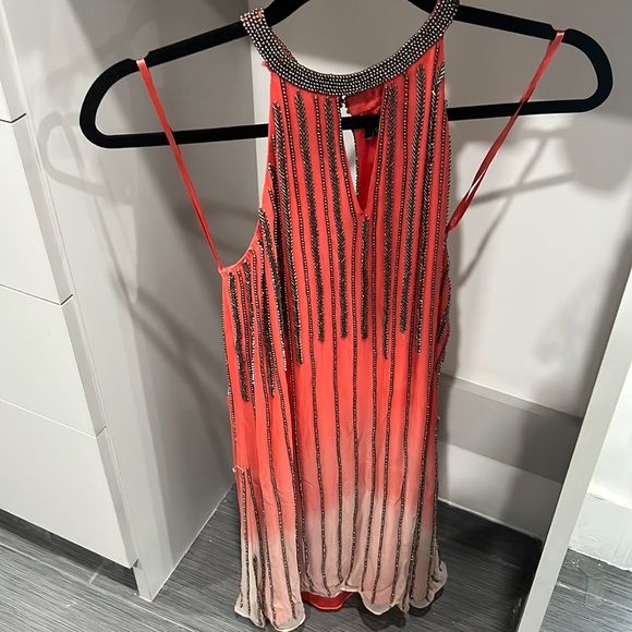 Parker Dresses | Parker Beaded Mini Shift Dress | Color: Orange | Size: 2 | Lifeatfivefeet's Closet